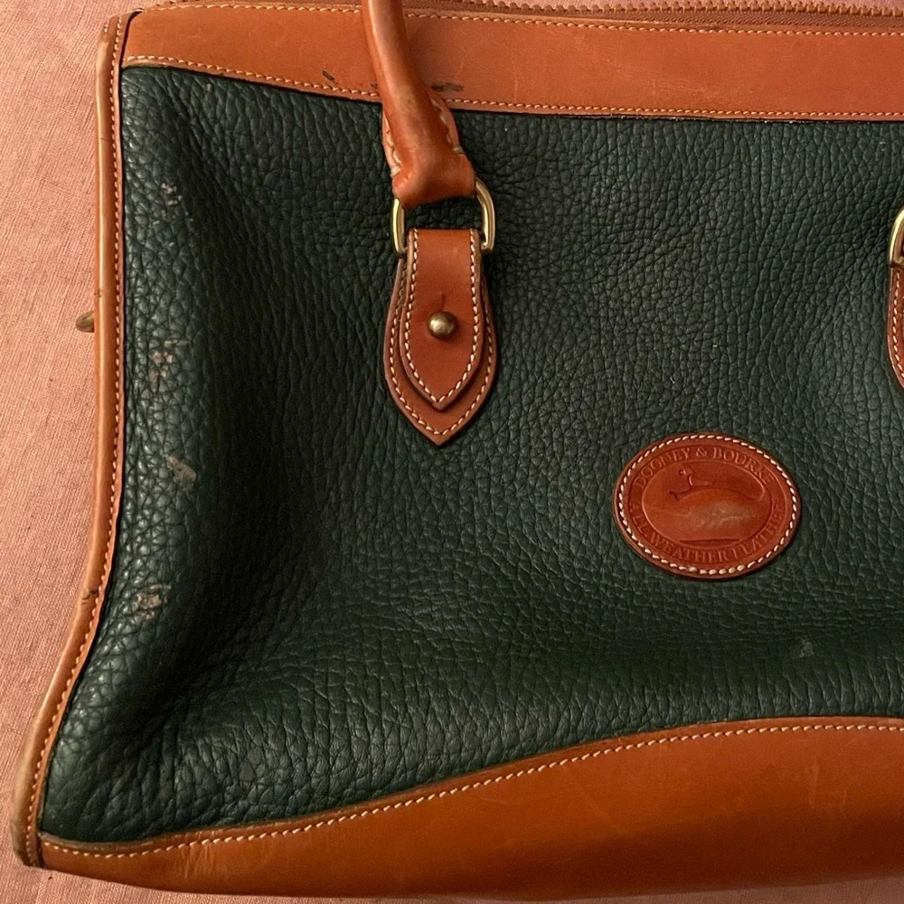 Vintage Dooney & Bourke All weather leather Green and Brown Leather Handbag - Picture 7 of 7